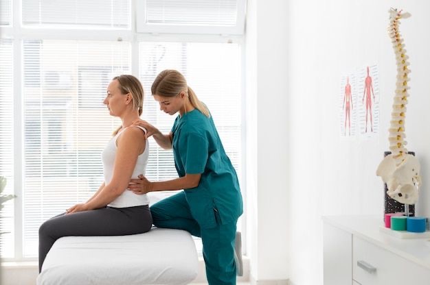 Posture correction physiotherapy assessment at Next Level Physiotherapy Center, Dubai Marina